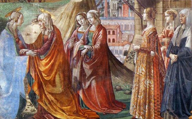 GHIRLANDAIO, Domenico Detail of Visitation France oil painting art